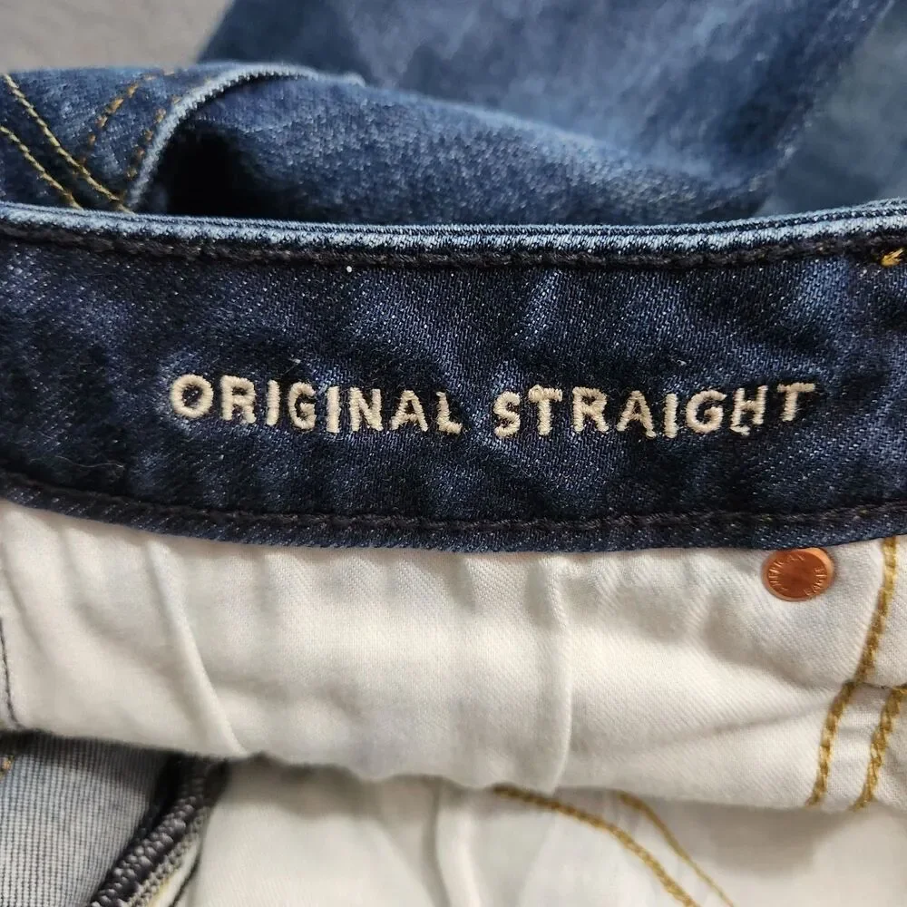 American Eagle Jeans Men 29X30 (30X29) Airflex+ Original Straight Leg Dark Wash